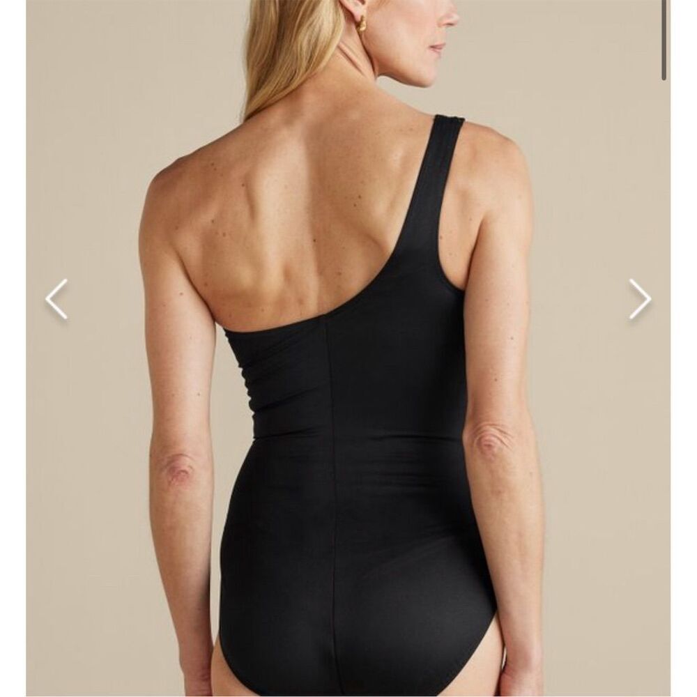 Miraclesuit One Shoulder One Piece Swimsuit Multicolor Size 12 Twist-Front minx